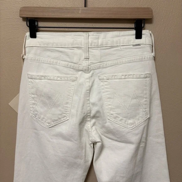 Mother Superior The Smarty Pants Skimp Jeans Totally Innocent White 24 NWT New - Picture 8 of 15